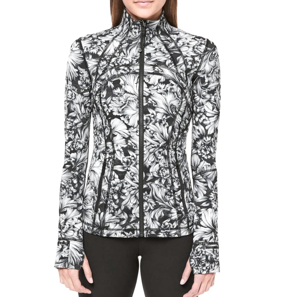 RARE Lululemon Define Jacket in Night Garden Ice Grey Black